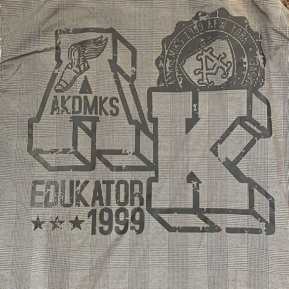 😊 3/$30 
NWT Men’s Akademiks Button Down Long Sleeve XL black/white plaid - Picture 4 of 11